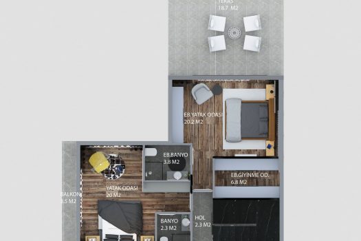 3+1 вилла на продажу в Алсанджаке, Кирения, Кипр