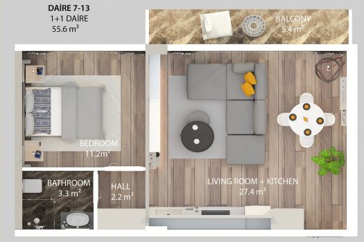 Продается 3-комнатная квартира в Алсанджаке / Кирения