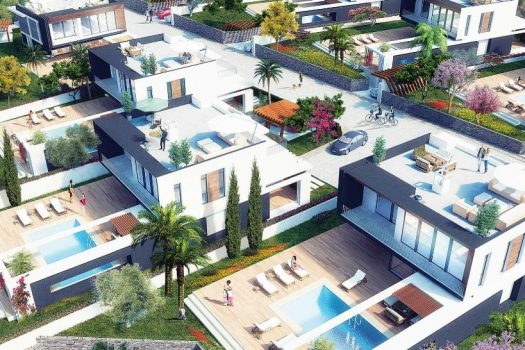 Вилла 4 + 1 на продажу в Чаталкей Кирения с очень большим садом и бассейном