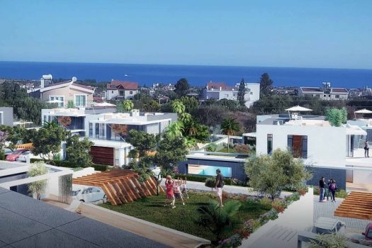 Вилла 4 + 1 на продажу в Чаталкей Кирения с очень большим садом и бассейном