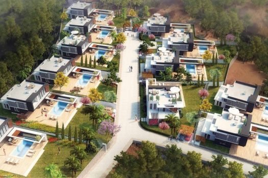 Вилла 4 + 1 на продажу в Чаталкей Кирения с очень большим садом и бассейном