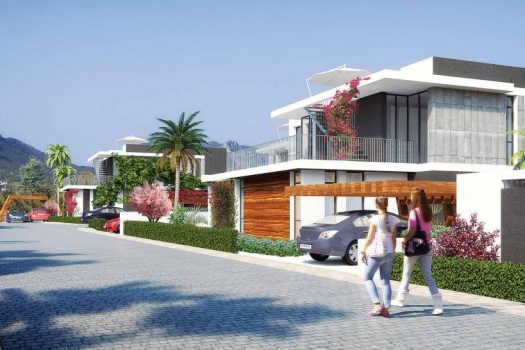 Вилла 4 + 1 на продажу в Чаталкей Кирения с очень большим садом и бассейном