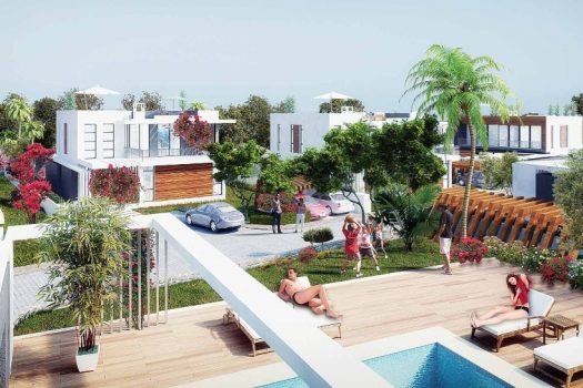 Вилла 4 + 1 на продажу в Чаталкей Кирения с очень большим садом и бассейном