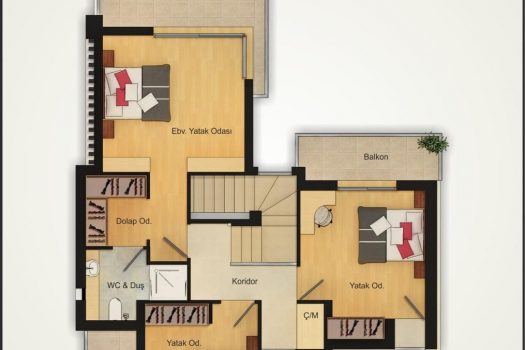 Продается вилла 4 + 1 в районе Чаталкёй. УМНЫЙ ДОМ